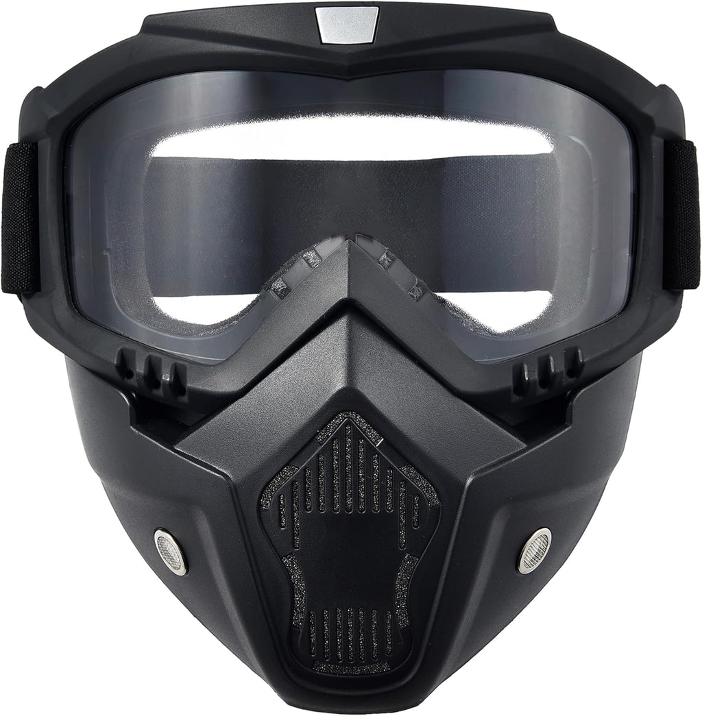 Motorcycle Riding Goggles With Detachable Face Mask
